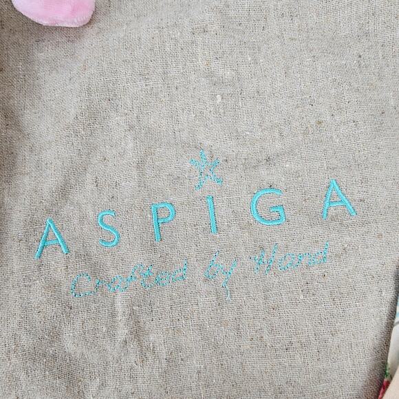 Lot 5 fabric dust cover bags embroidered floral Eileen Fisher  Aspiga Brighton - Picture 3 of 6